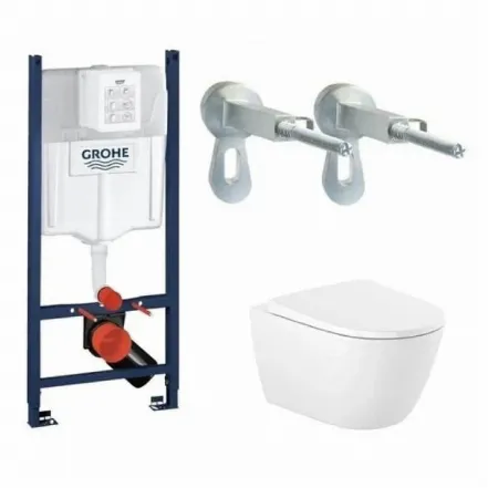 Інсталяція Grohe Rapid SL + унітаз Roca Ona Rimless з кришкою soft-close (UA388400WG+A34H688000)