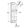 Душовий гарнітур Grohe TEMPESTA 4 види струменів + поличка (28593002)- Фото 2