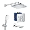 Душова система Grohe Grohtherm SmartControl з термостатом на 3 споживача хром (UA26415SC6)- Фото 1