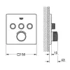 Термостат Grohe Grohtherm SmartControl с 3 кнопками управления (102167KF00)- Фото 4