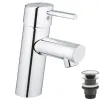 Смеситель для раковины Grohe Concetto S-Size + нажимной донный клапан- Фото 1