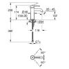 Смеситель раковины Grohe Essence S-Size хром (24172001)- Фото 4