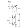 Смеситель для душа с термостатом Grohe Grohtherm 500, черный матовый (347932430)- Фото 2