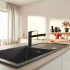 Смеситель для кухни Grohe Eurosmart Black matt (304632430)- Фото 4
