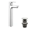 Змішувач для раковини Grohe QuickFix StartEdge XL-Size з донним клапаном, хром (23777001)- Фото 1