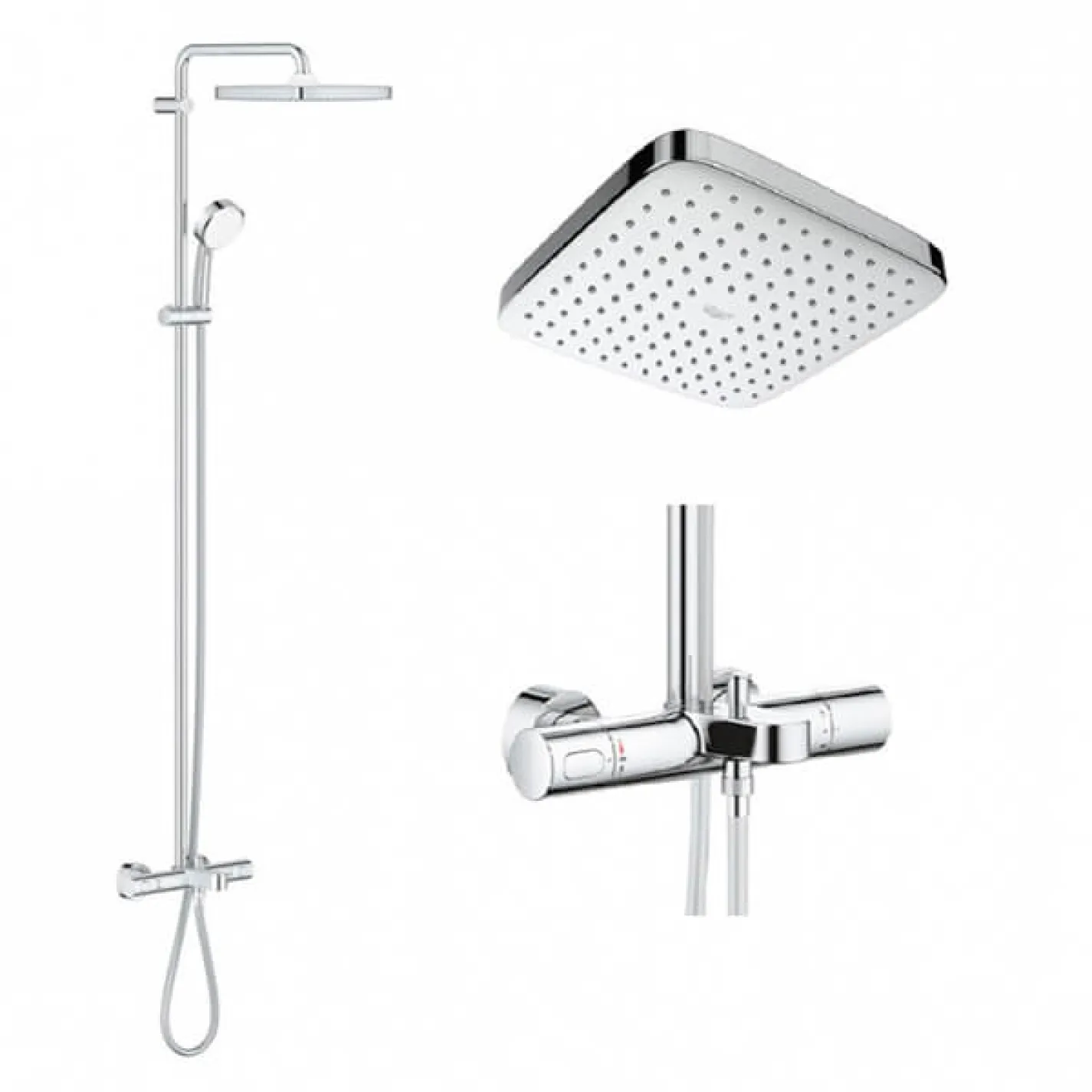 Душевая система с термостатом для ванны Grohe Tempesta Cosmopolitan System 250 Cube - Фото 1