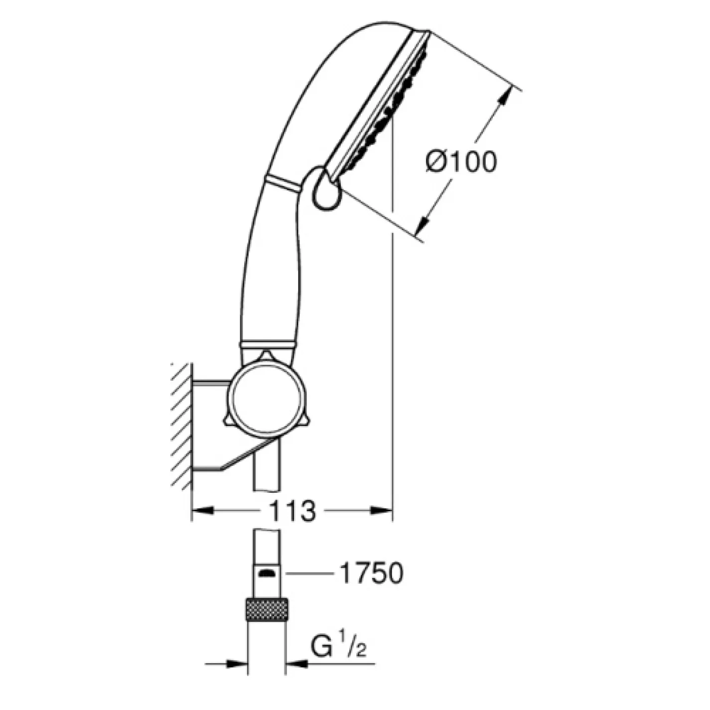 Душовий набір Grohe Tempesta New Rustic, 4 режими струменя (27805001) - Фото 2