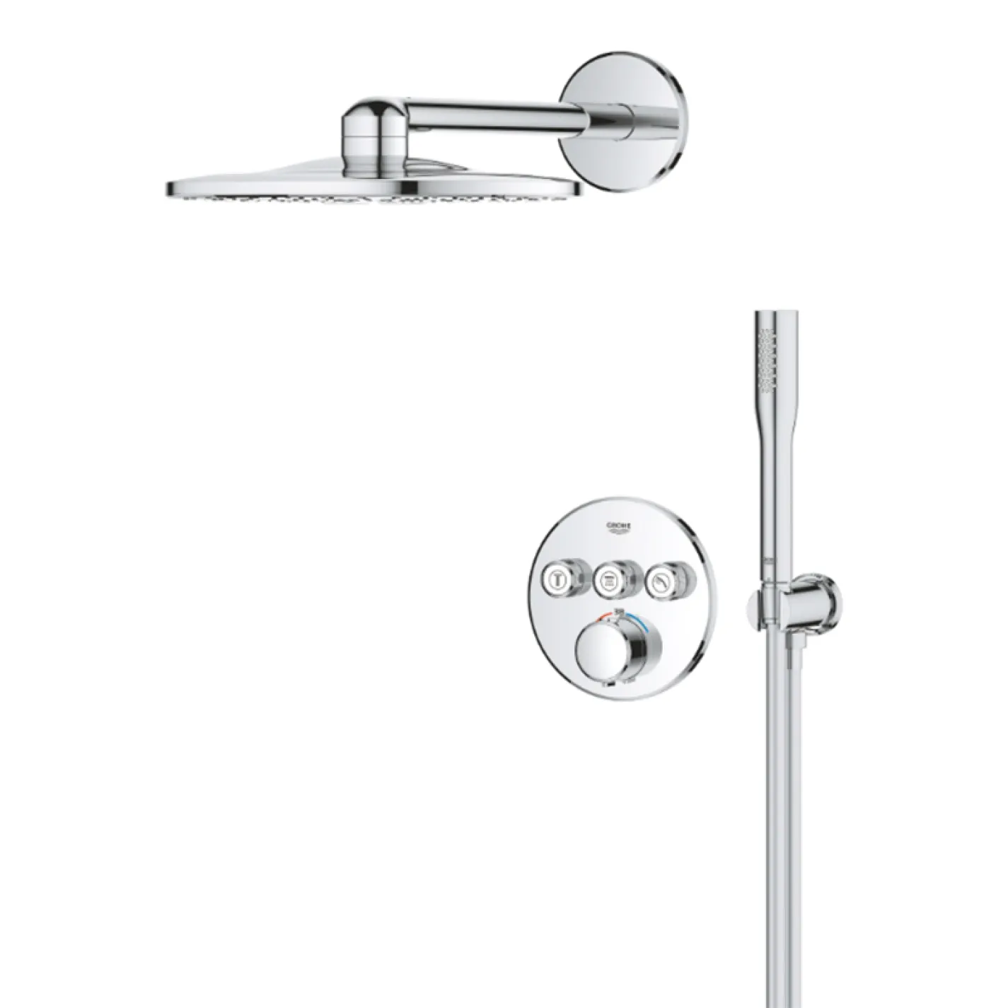 Душевая система скрытого монтажа Grohe QuickFix Precision SmartControl хром (34874000) - Фото 2