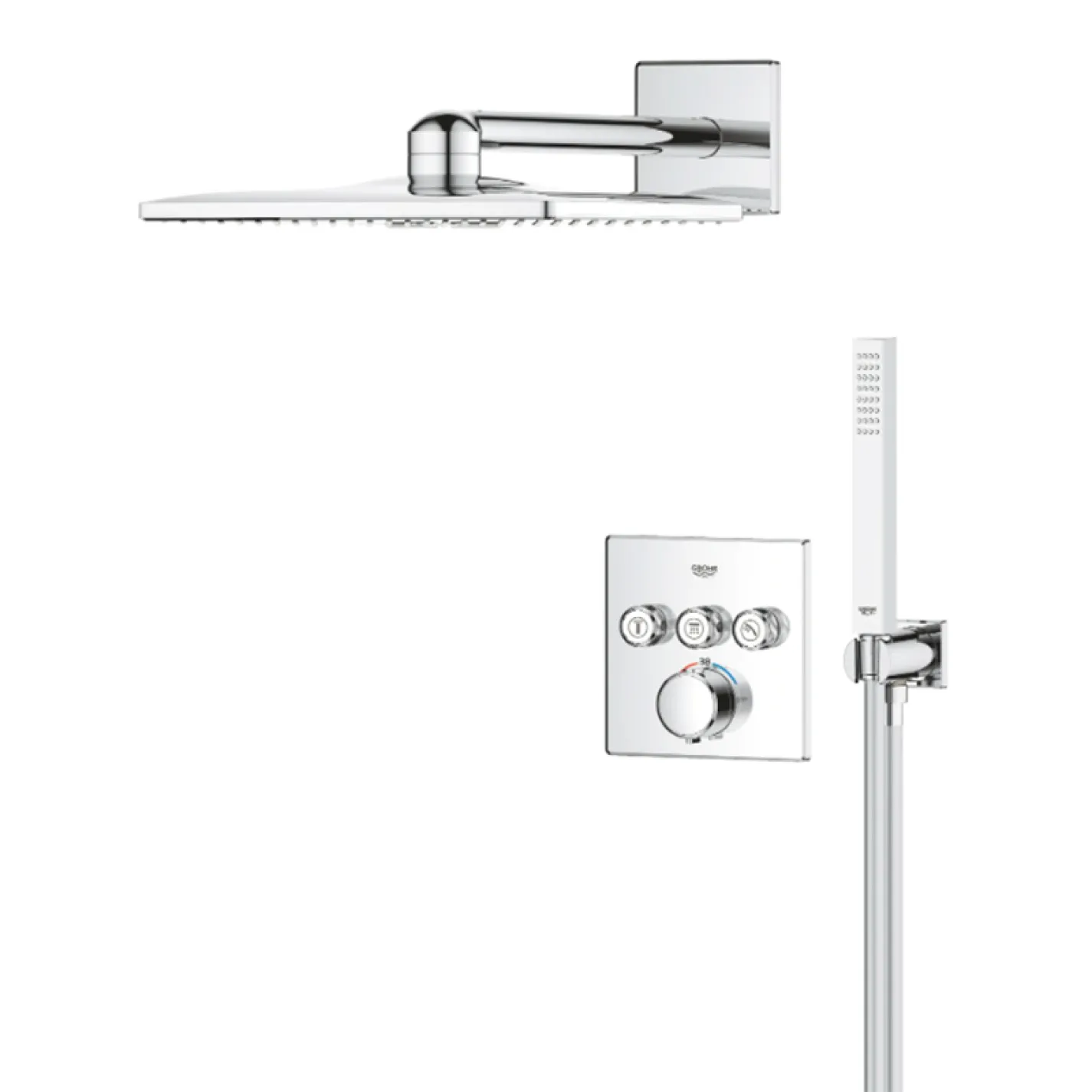 Душевая система скрытого монтажа Grohe QuickFix Precision SmartControl хром (34875000) - Фото 2