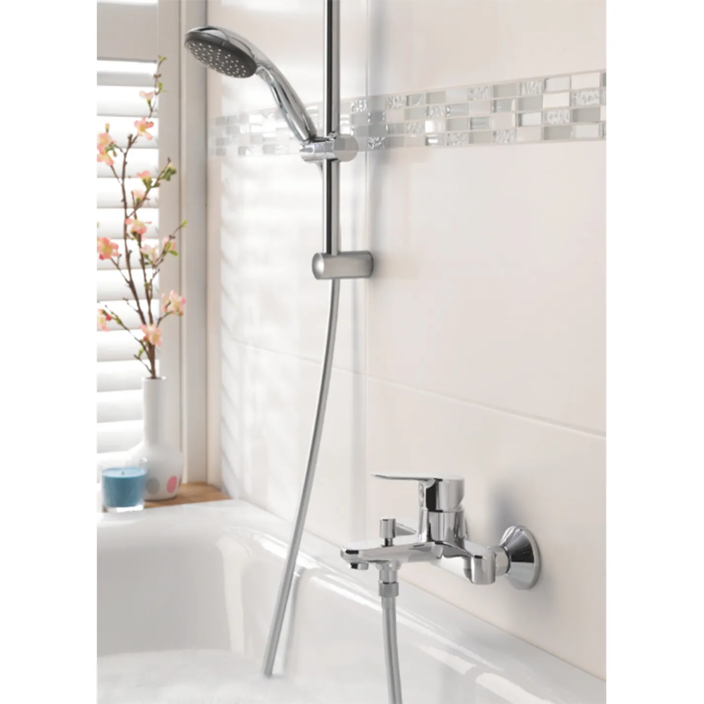 Душовий гарнітур Grohe QuickFix Vitalio Start 100, хром/чорний (27942000) - Фото 2