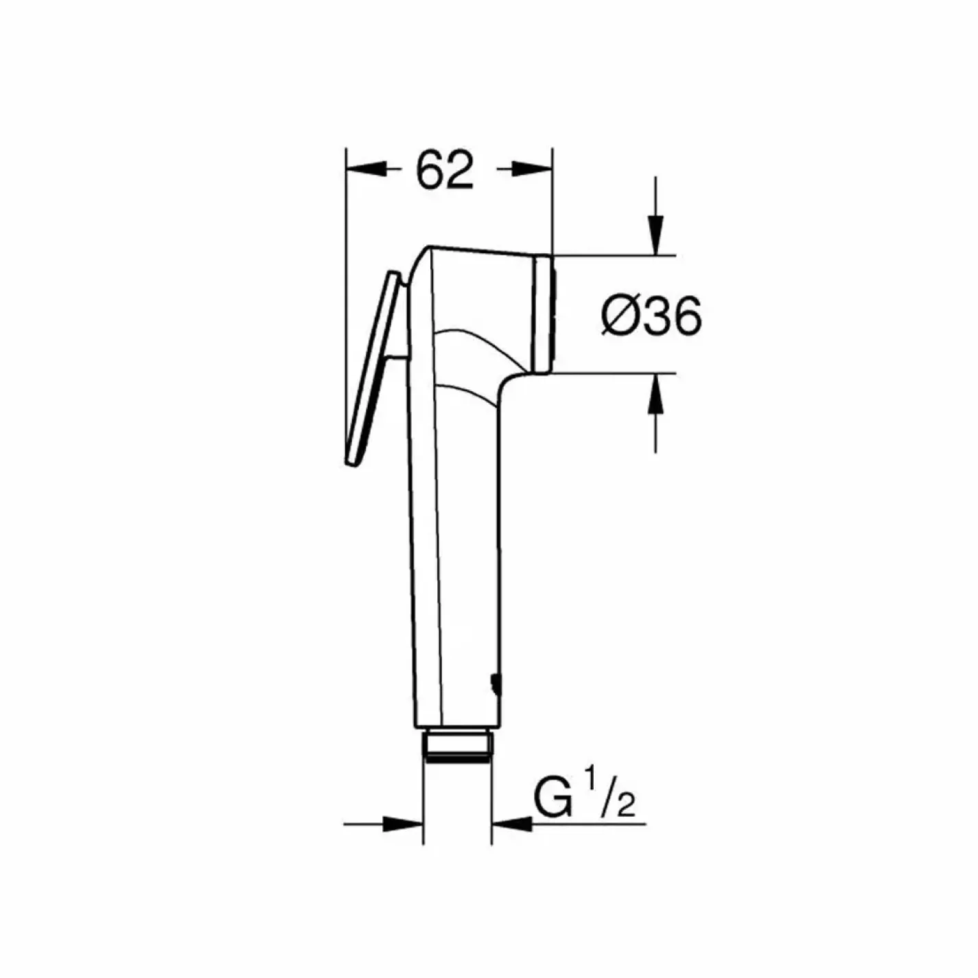 Гігієнічний душ Grohe Tempesta-F Trigger Spray хром (27512001) - Фото 2