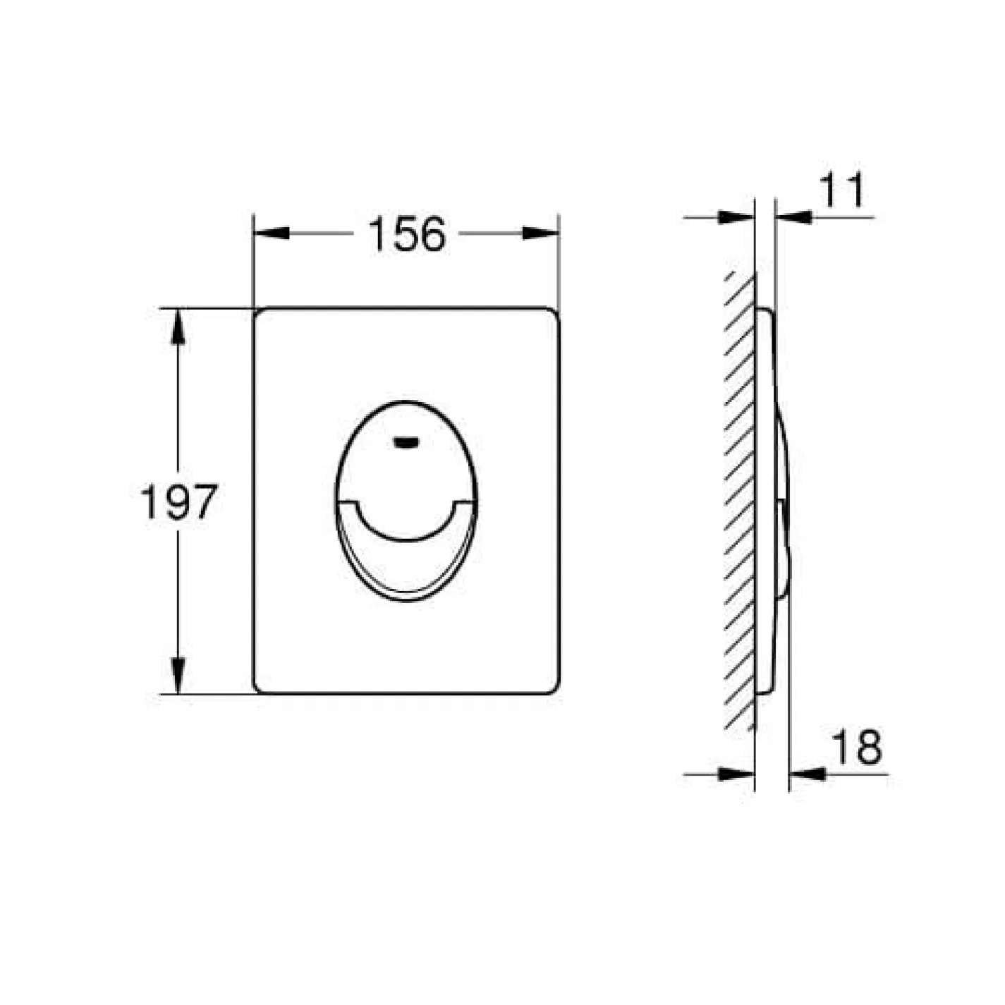 Клавиша смыва Grohe QuickFix Start (38964000) - Фото 1