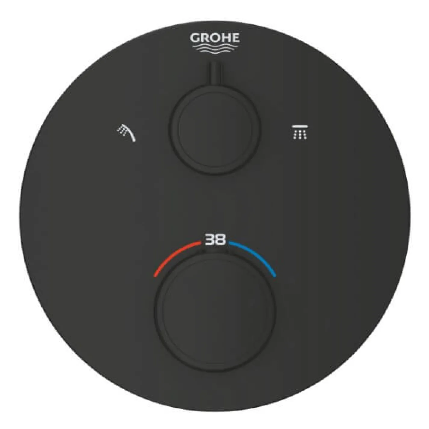 Термостат для ванни/душу Grohe Grohtherm чорний (1022082430) - Фото 3