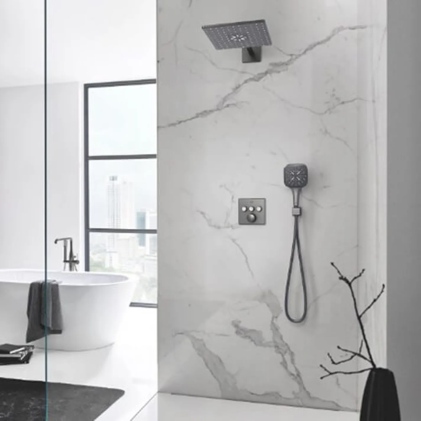 Верхній душ із душовим кронштейном Grohe Rainshower 310 SmartActive Cube 430 мм 2 режими - Фото 2