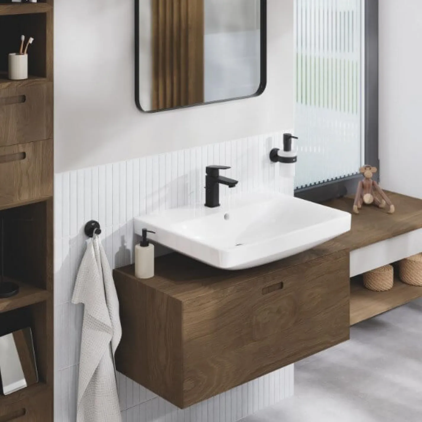 Змішувач для раковини Grohe Cubeo S-розміру чорний матовий (1016942430) - Фото 3