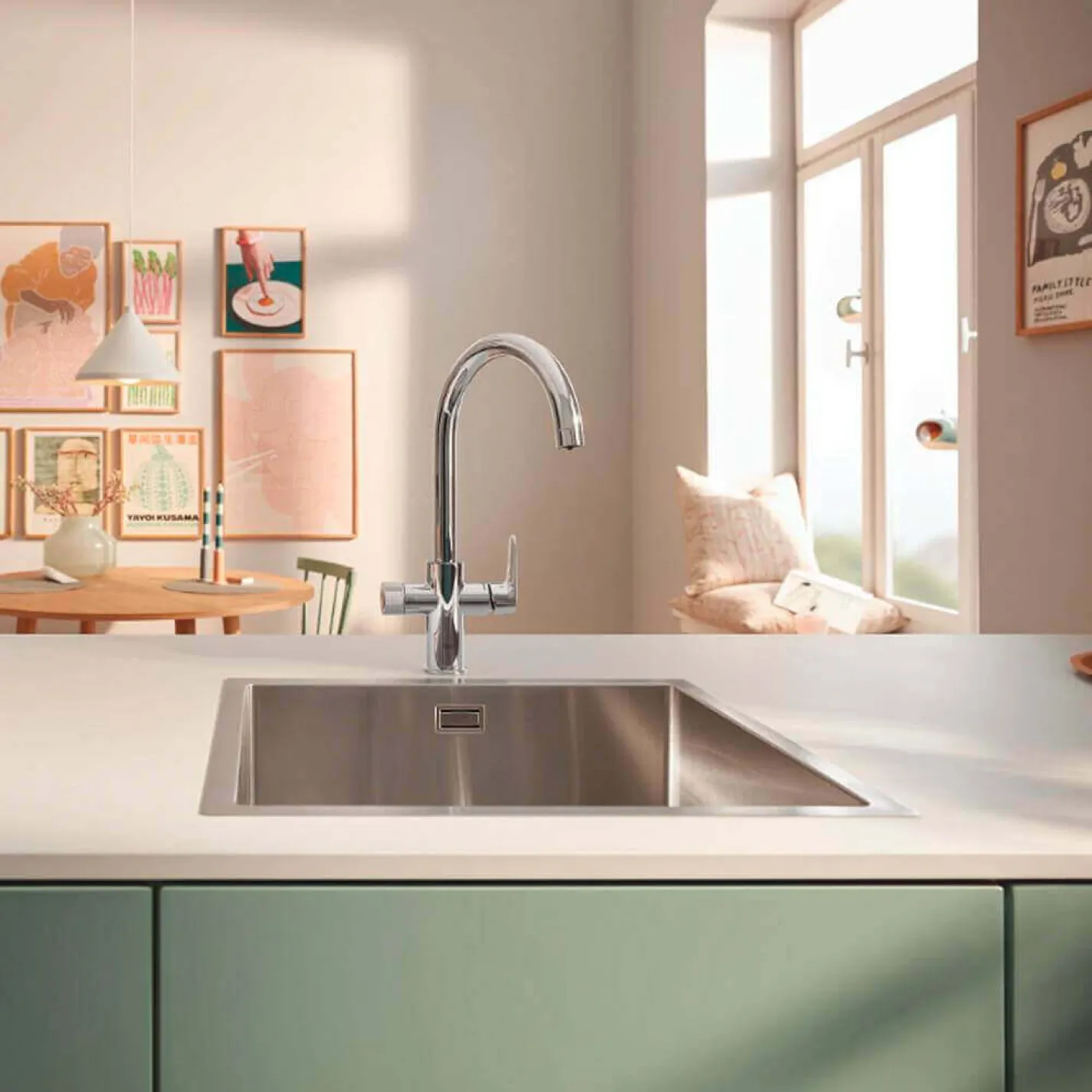 Смеситель для кухни Grohe Blue Pure BauCurve, для подачи технической и фильтрованной воды (30580000) - Фото 3