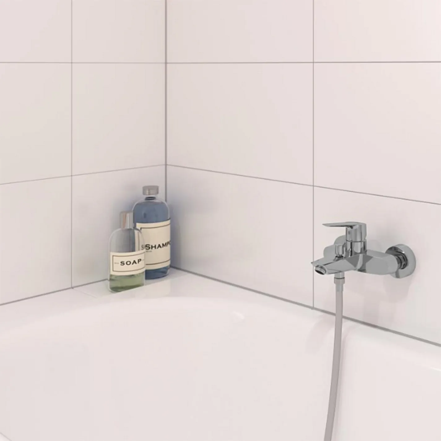 Змішувач для ванни Grohe QuickFix Start з душовим гарнітуром, хром (25283002) - Фото 3