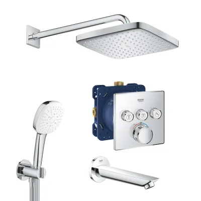 Душова система Grohe Grohtherm SmartControl з термостатом на 3 споживача хром (UA26415SC6)