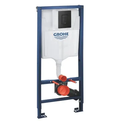 Инсталляция для унитаза Grohe Rapid SL 3в1 с черной клавишей смыва (39939000)