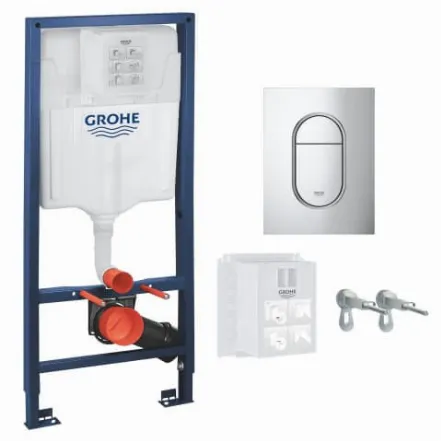 Інсталяція для підвісного унітазу 3 в 1 Grohe Rapid SL + кнопка Arena Cosmopolitan S