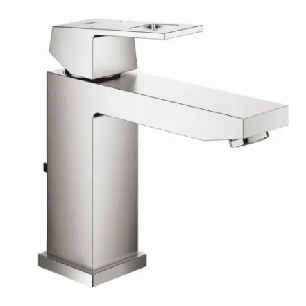 Змішувач для умивальника Grohe Eurocube M-Size з донним клапаном, сталь (23445DC0)