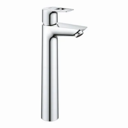 Змішувач для умивальника высокий Grohe BauLoop New з донним клапаном, хром