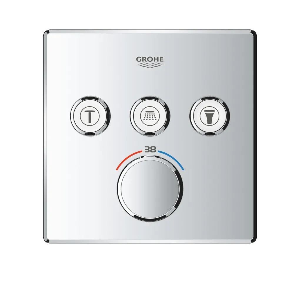 Душова система Grohe Grohtherm SmartControl з термостатом на 3 споживача хром (UA26415SC6)- Фото 2