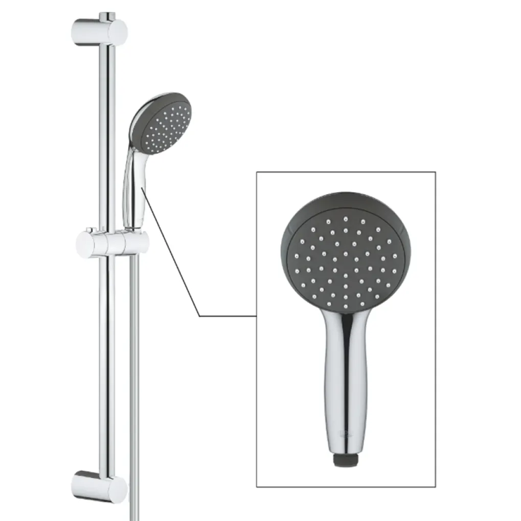 Душовий гарнітур Grohe QuickFix Vitalio Start 100, хром/чорний (27942000)- Фото 2