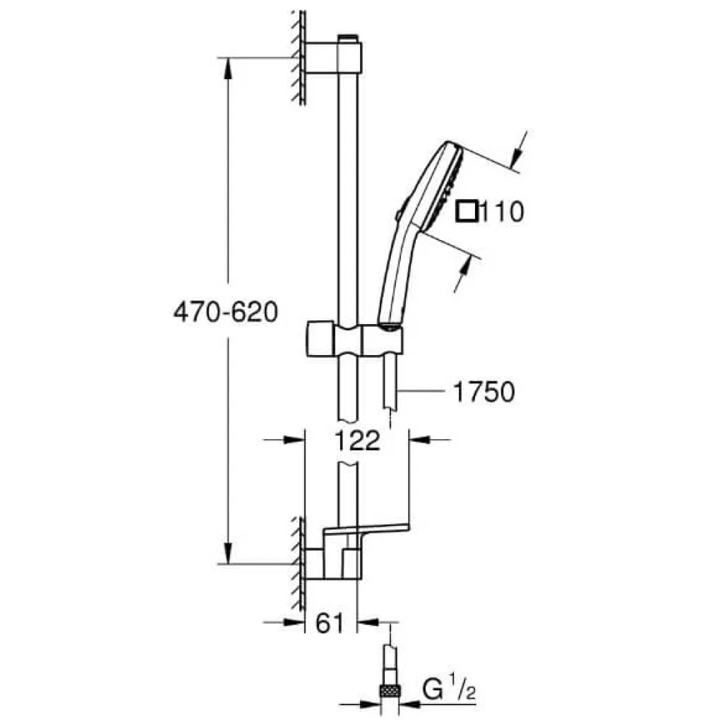 Душевой набор Grohe Tempesta Cube 110 (27928003)- Фото 4