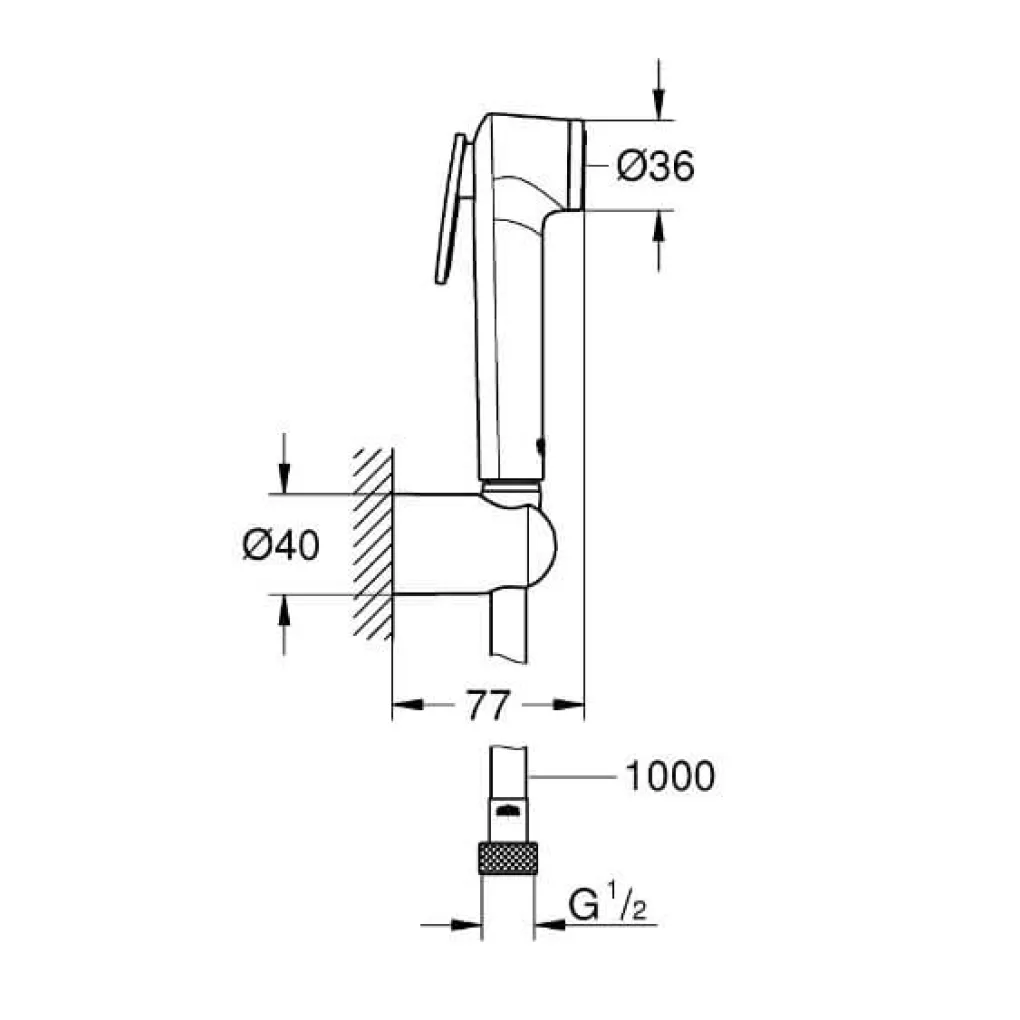 Набор для гігієнічного душу Grohe Tempesta-F Trigger Spray 30 (26355IL0)- Фото 3