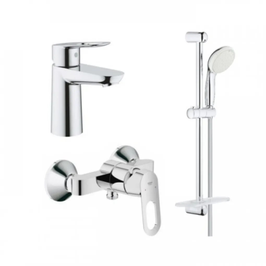 Набор смесителей Grohe Bauloop S 3 в 1 для душа, хром (123220SA)- Фото 1