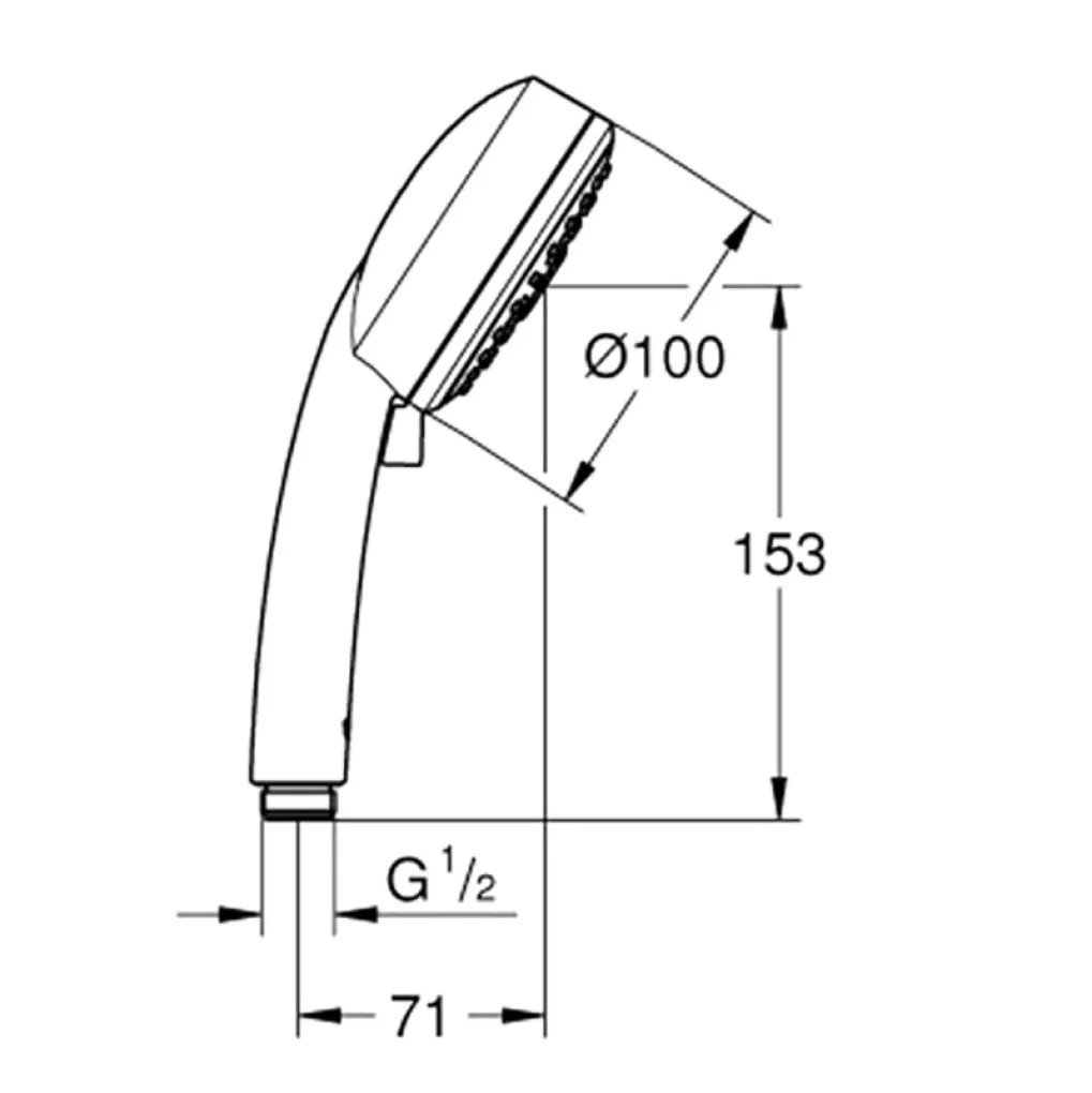 Ручний душ Grohe Vitalio Comfort 100, хром (26094000)- Фото 2