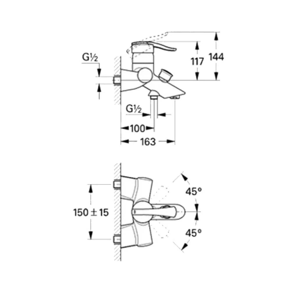 Змішувач для ванни Grohe Ectos (33397000 IP)- Фото 2