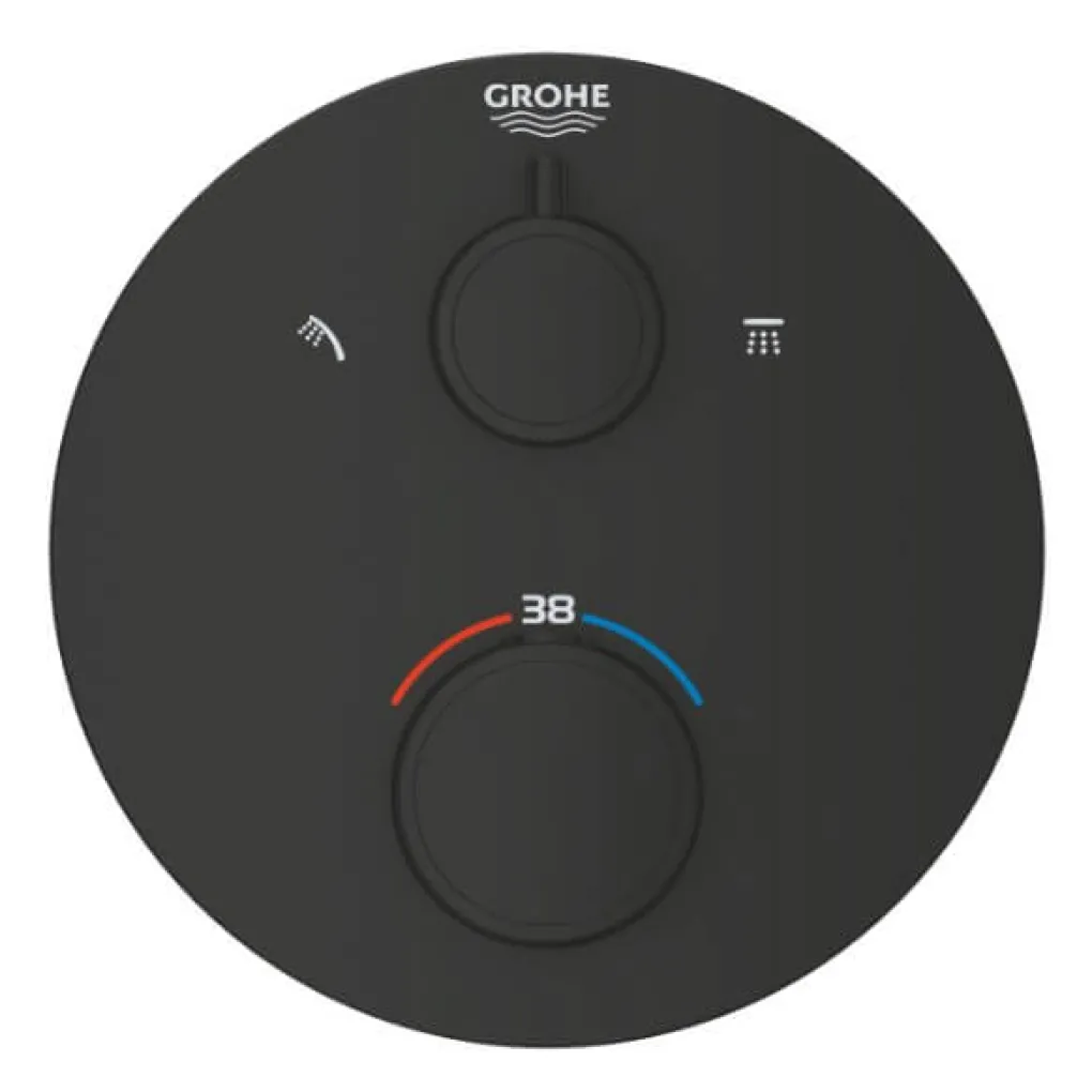 Термостат для ванни/душу Grohe Grohtherm чорний (1022082430)- Фото 4
