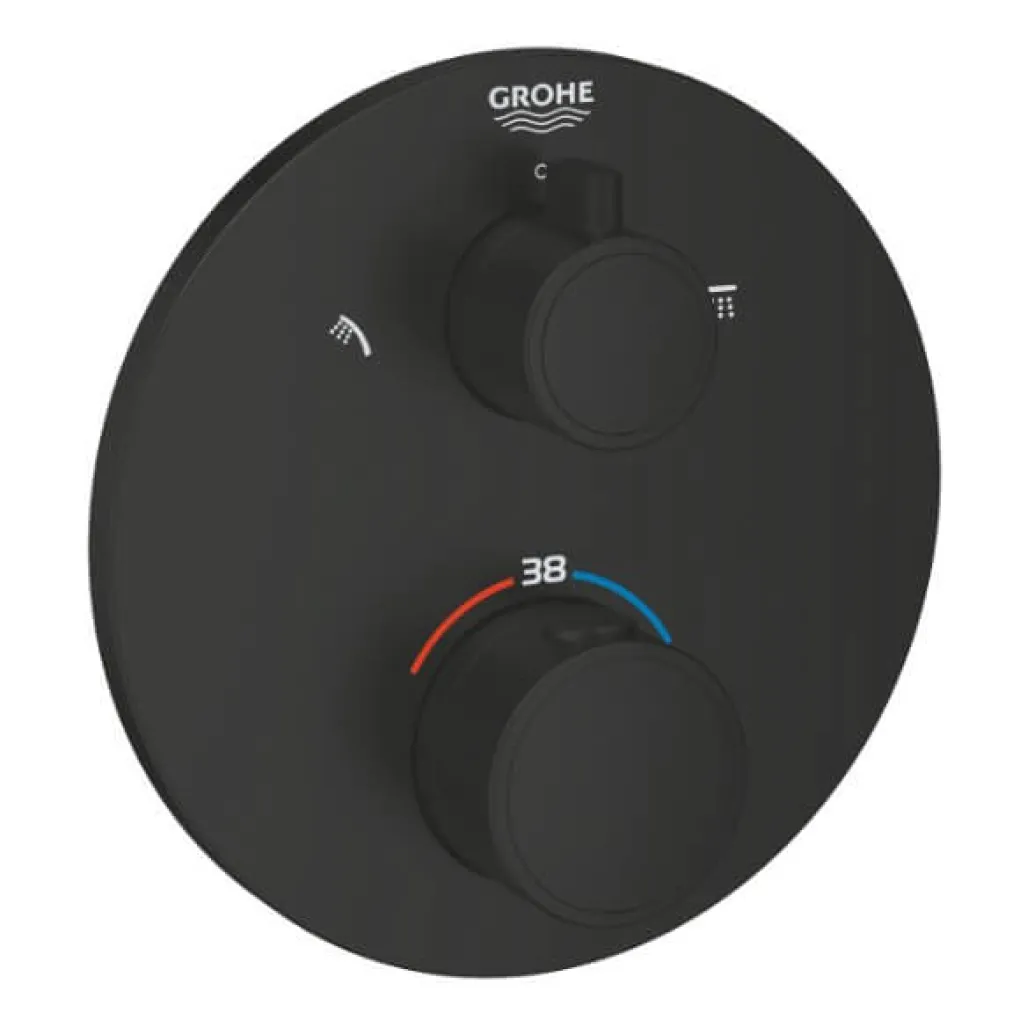 Термостат для ванни/душу Grohe Grohtherm чорний (1022082430)- Фото 1