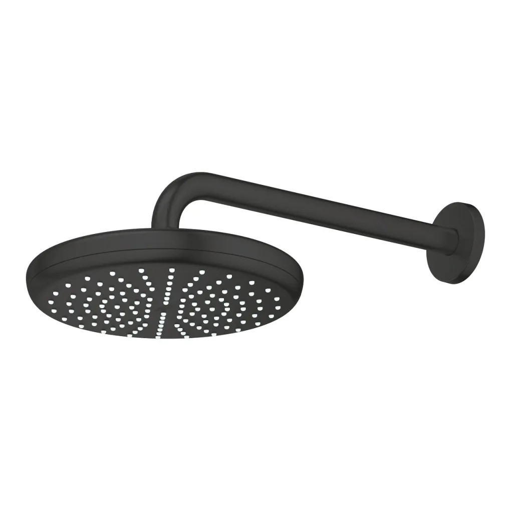 Верхній душ з кронштейном Grohe Tempesta 210 чорний матовий (1022182430)- Фото 3