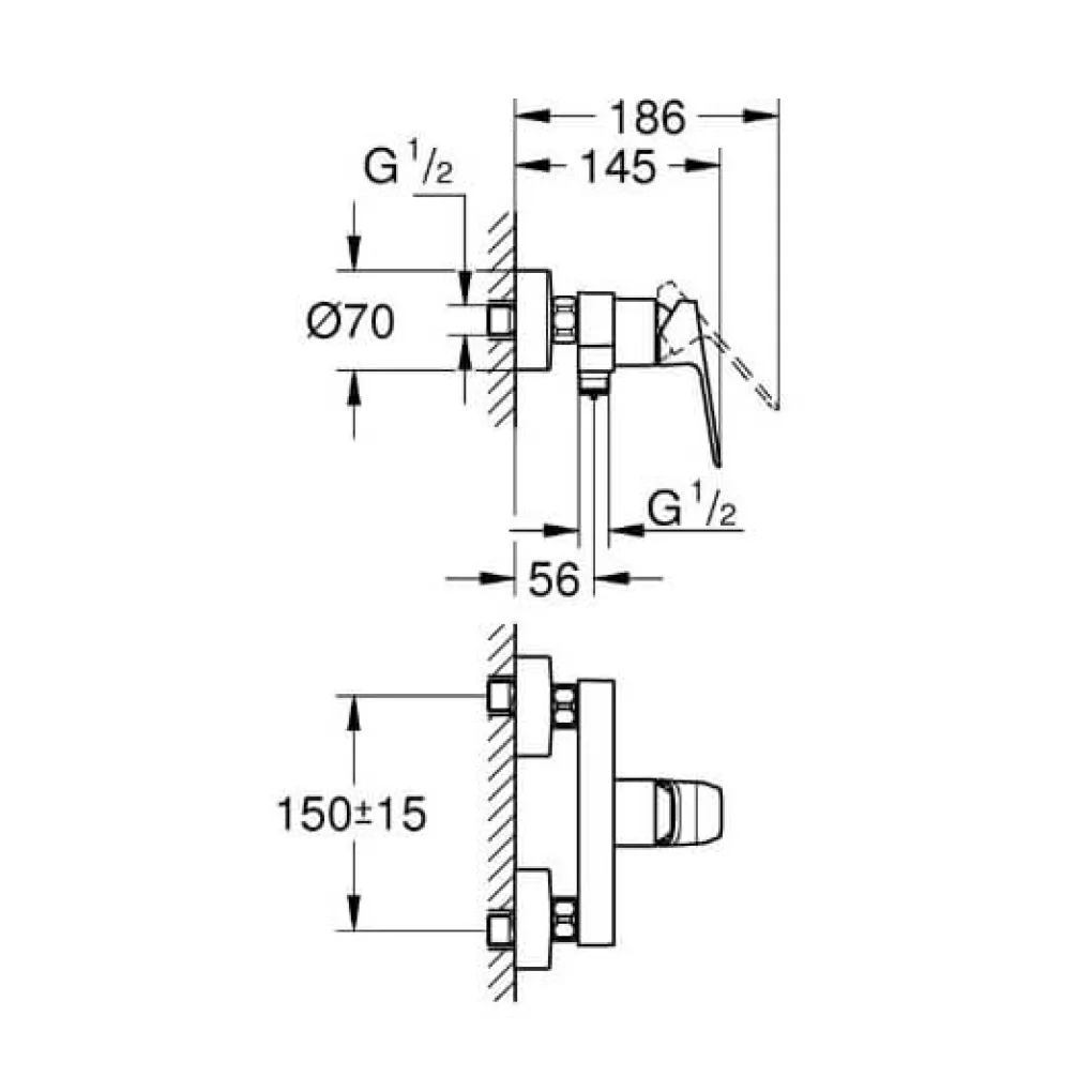 Змішувач для душу Grohe Cubeo (1018240000)- Фото 3