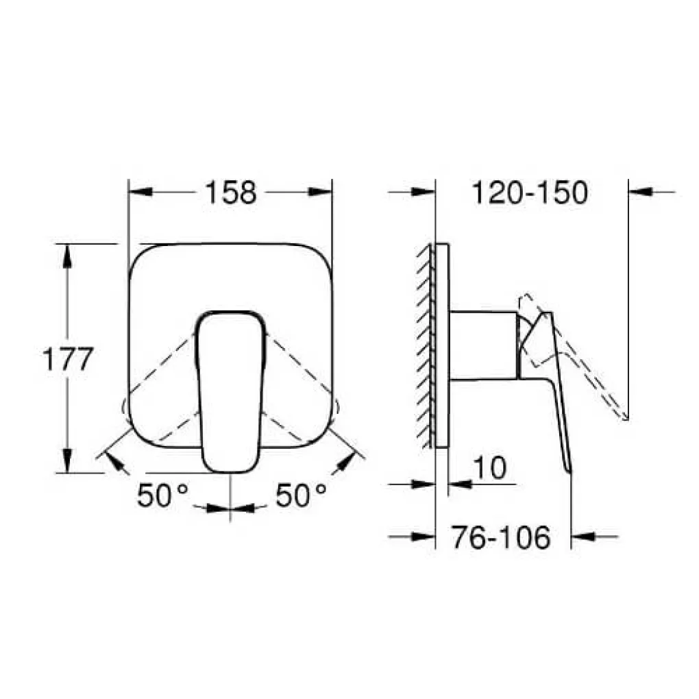 Смеситель для душа Grohe Cubeo скрытый монтаж (1017772430)- Фото 4