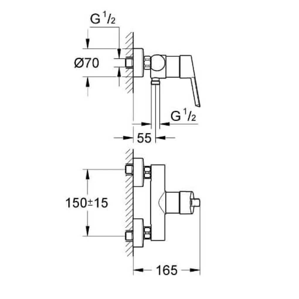 Смеситель для душа Grohe Feel (32270000)- Фото 3