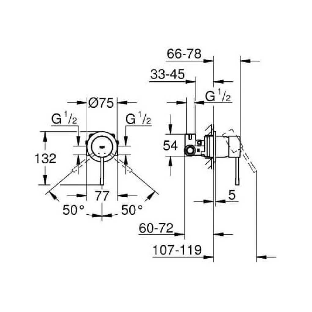 Смеситель для душа скрытого монтажа Grohe Essence (29197KF0)- Фото 4