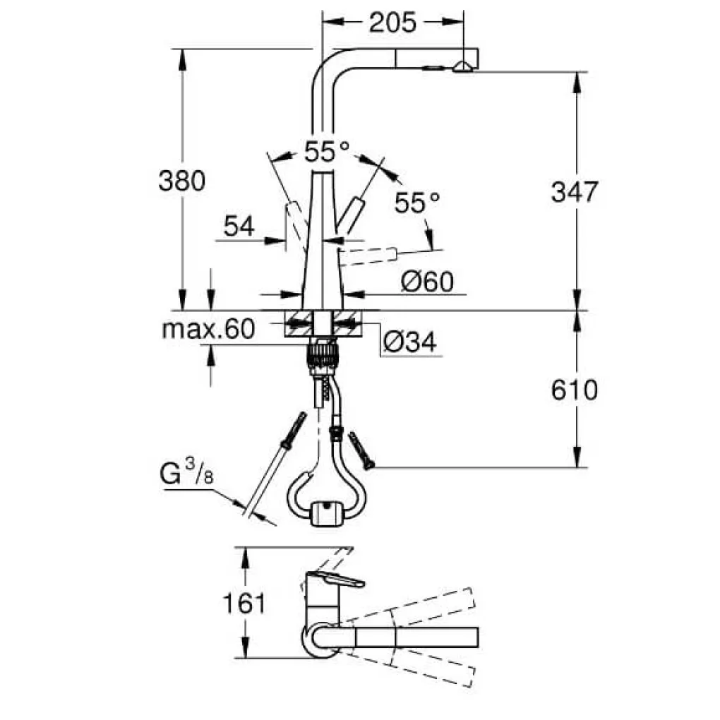 Смеситель для мойки Grohe Scala (30441000)- Фото 4