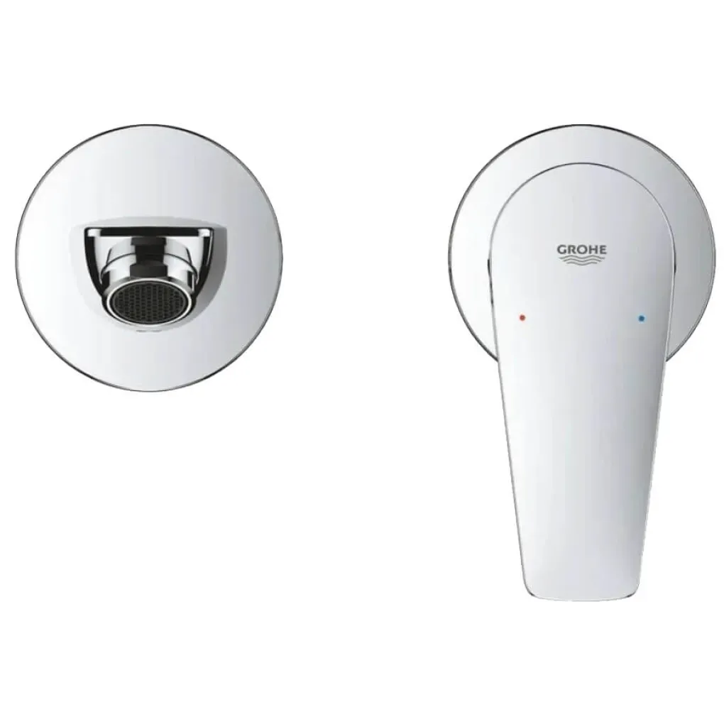 Змішувач для раковини Grohe BauEdge New на 2 отвори зі стіни (20474001)- Фото 4