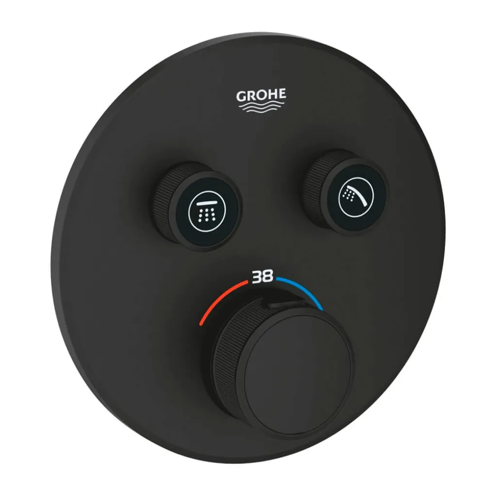 Смеситель для душа Grohe Grohtherm SmartControl, внешняя часть, черный матовый (29507KF0)- Фото 3