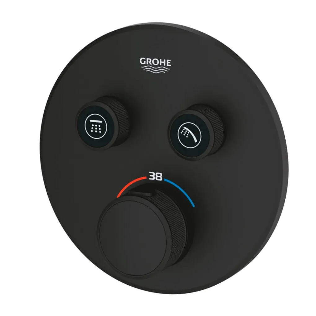 Смеситель для душа Grohe Grohtherm SmartControl, внешняя часть, черный матовый (29507KF0)- Фото 4