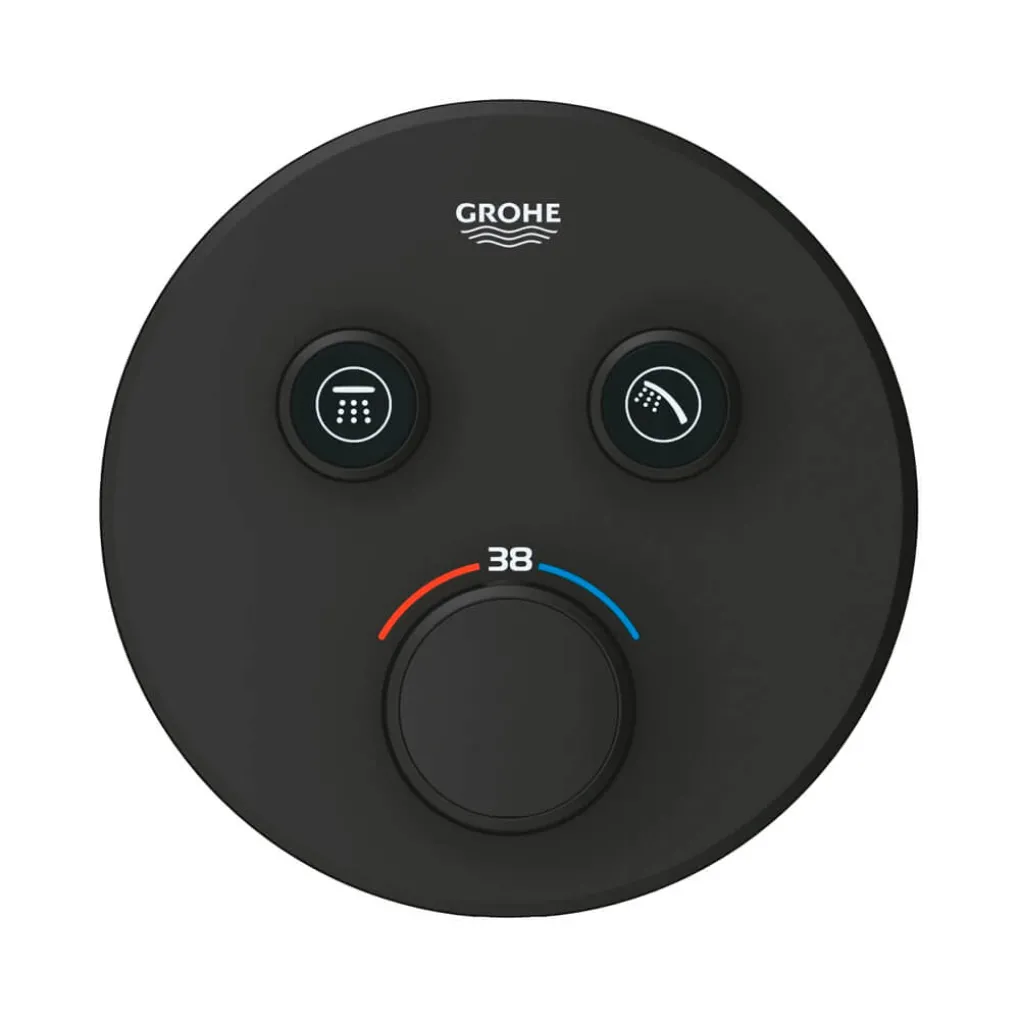 Смеситель для душа Grohe Grohtherm SmartControl, внешняя часть, черный матовый (29507KF0)- Фото 1