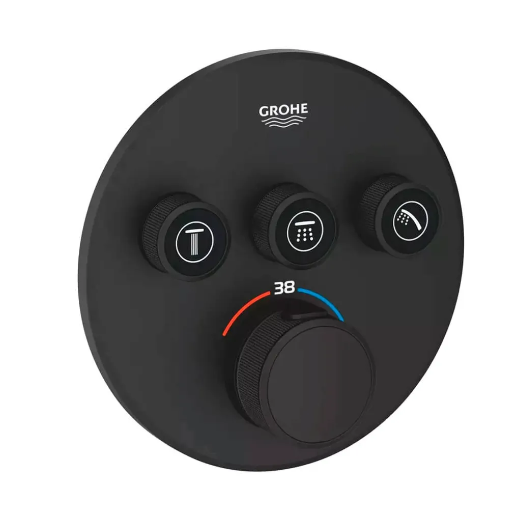 Смеситель для душа Grohe Grohtherm SmartControl, внешняя часть, черный матовый (29508KF0)- Фото 3