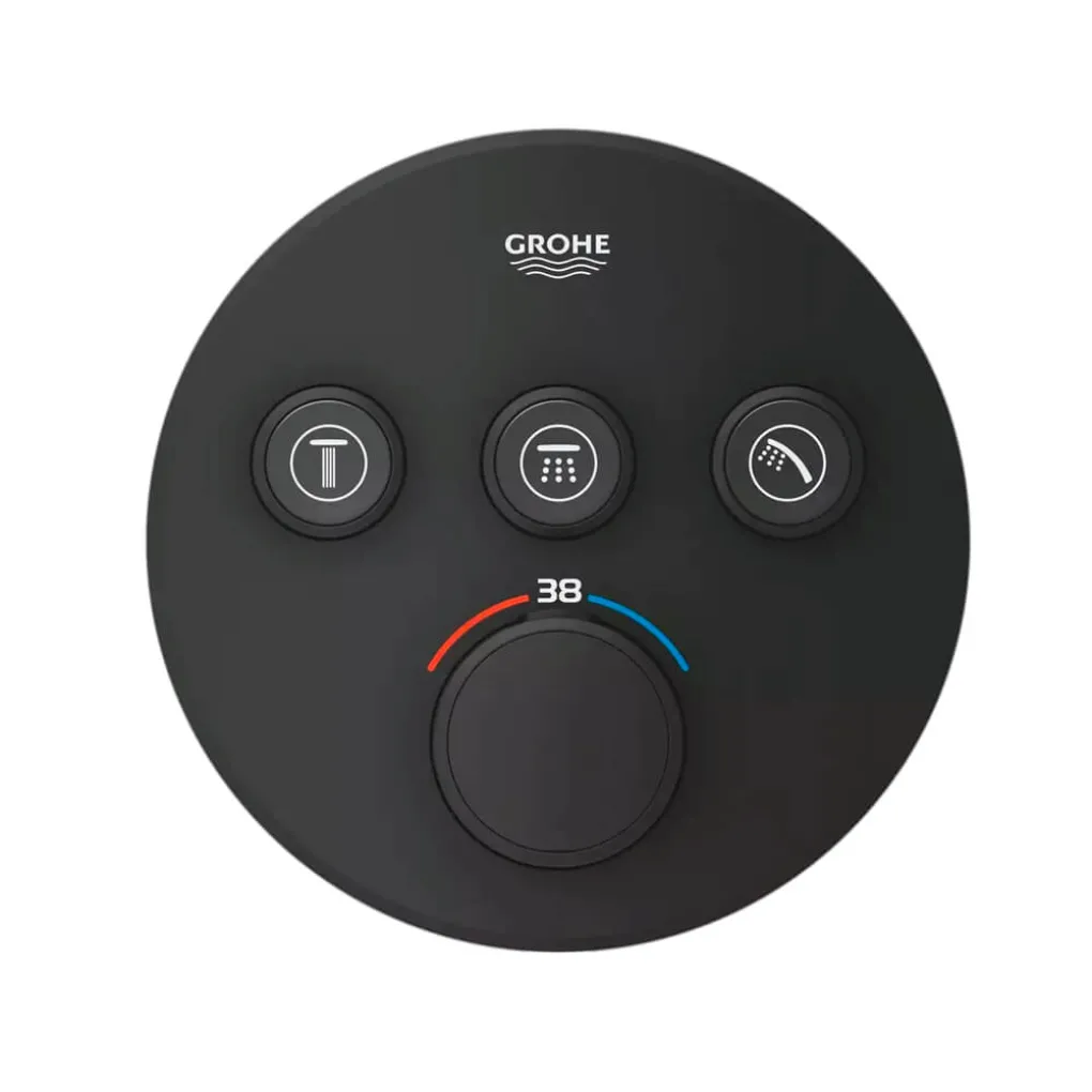 Смеситель для душа Grohe Grohtherm SmartControl, внешняя часть, черный матовый (29508KF0)- Фото 1