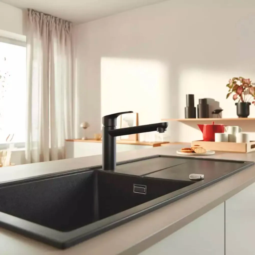 Смеситель для кухни Grohe Eurosmart Black matt (304632430)- Фото 4