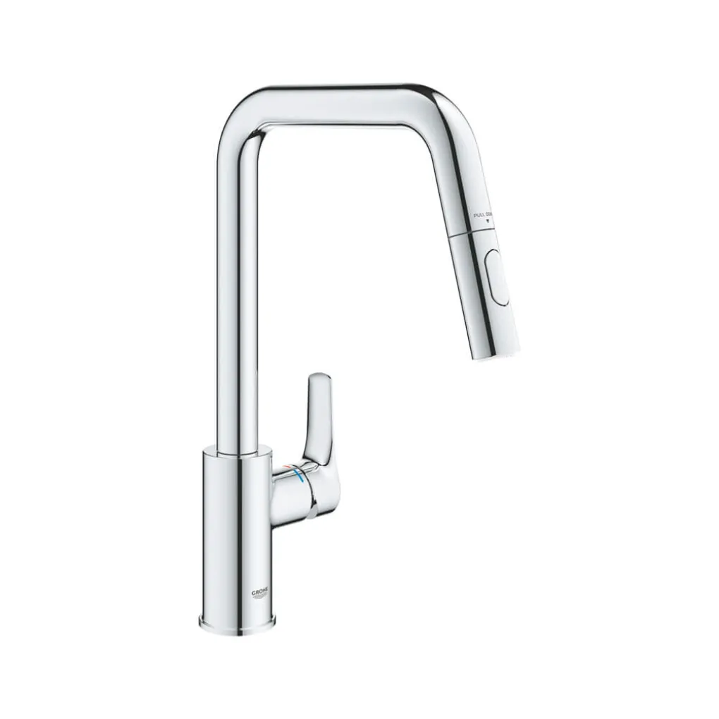 Змішувач для кухні Grohe Eurosmart, з висувним виливом (30619000)- Фото 1