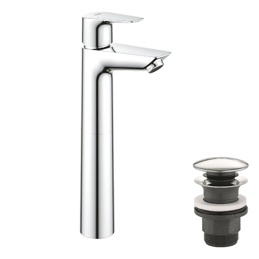 Смеситель для раковины Grohe QuickFix StartEdge XL-Size с донным клапаном, хром (23777001)- Фото 1